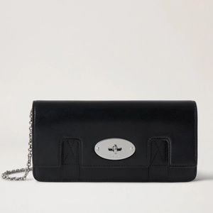 Mulberry 'East West Bayswater' in Black Shiny Smooth Clutch  - MSRP $885 - NWT